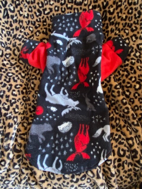 HANDMADE FLEECE COAT for Small Dogs, Winter Pet Clothes