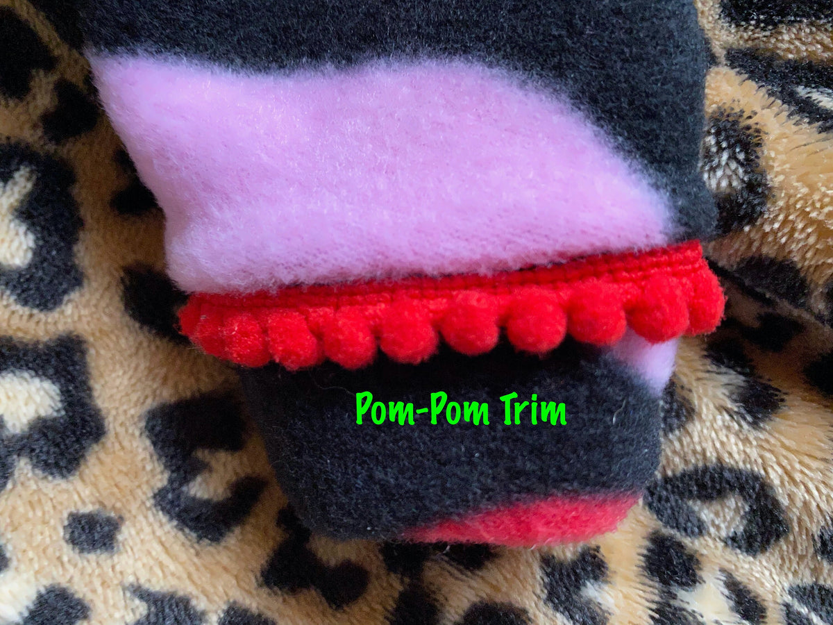 HOT LIPS FLEECE Dog Jammies, Cozy Small Dog Onesie