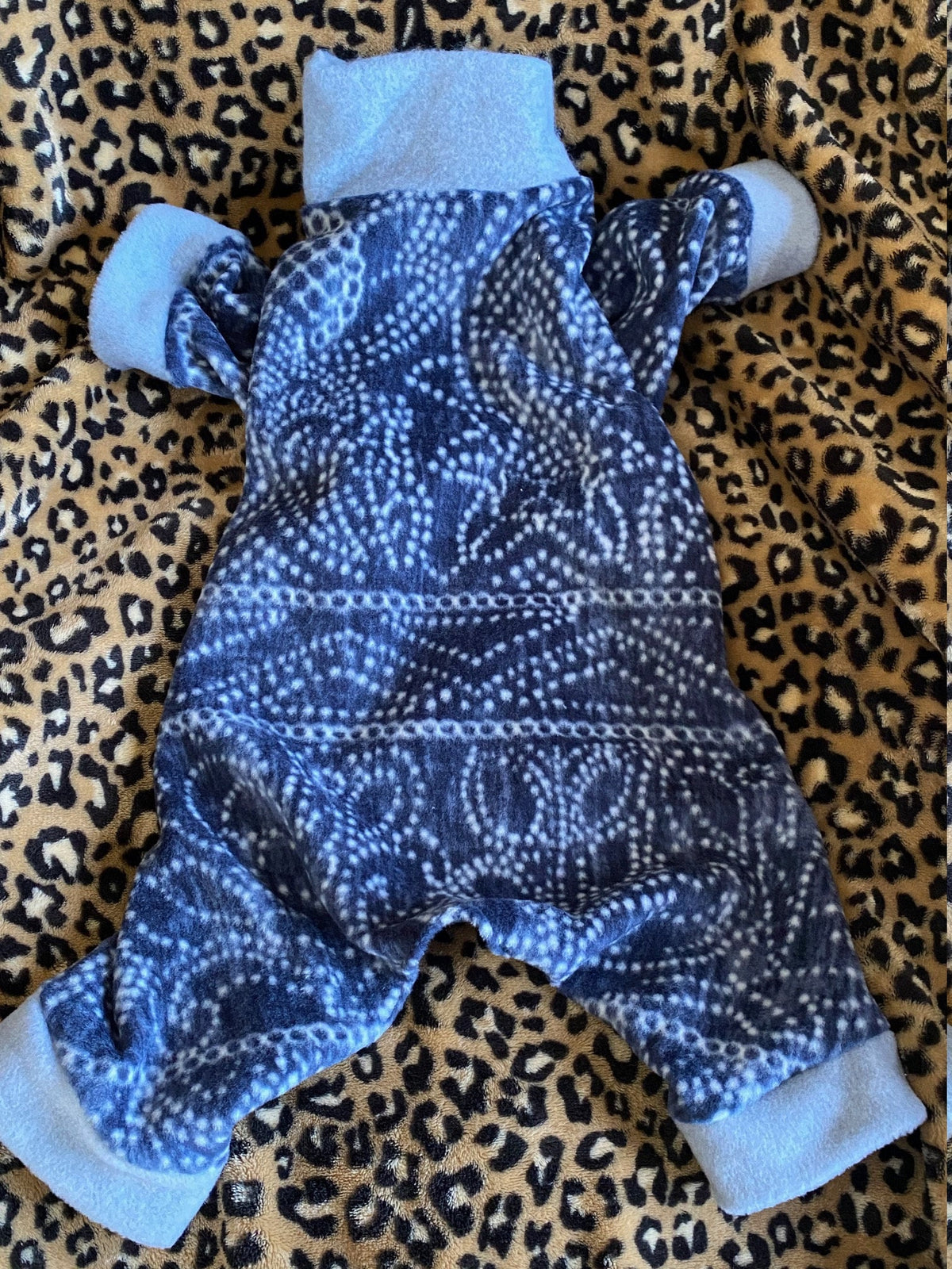 Mandala Print Fleece Dog Jammies, Small Dog Onesie