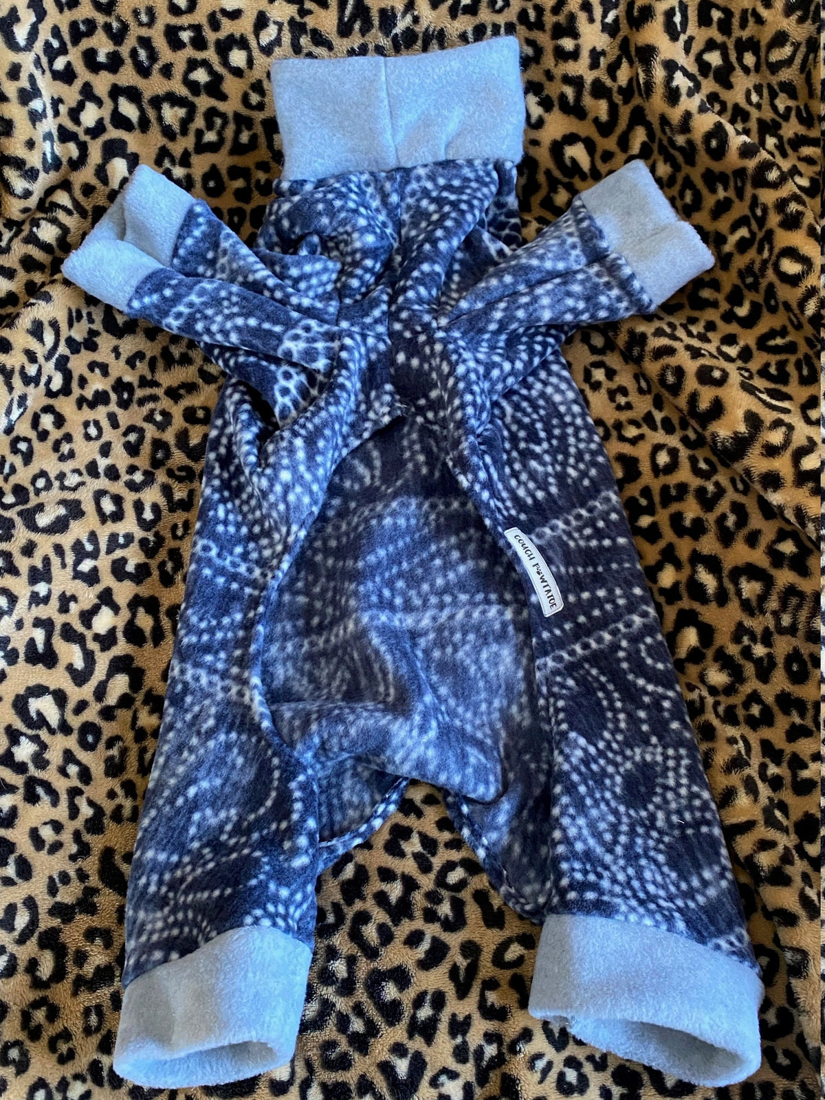 Mandala Print Fleece Dog Jammies, Small Dog Onesie