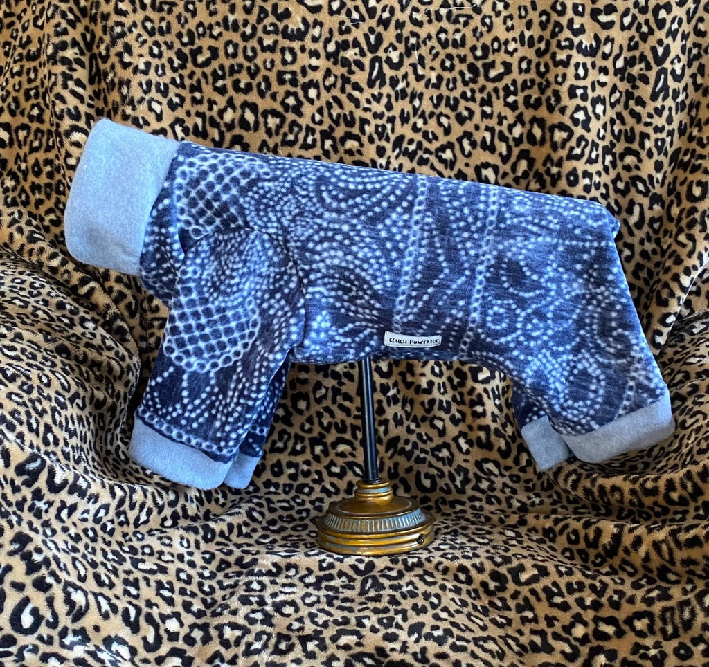 Mandala Print Fleece Dog Jammies, Small Dog Onesie