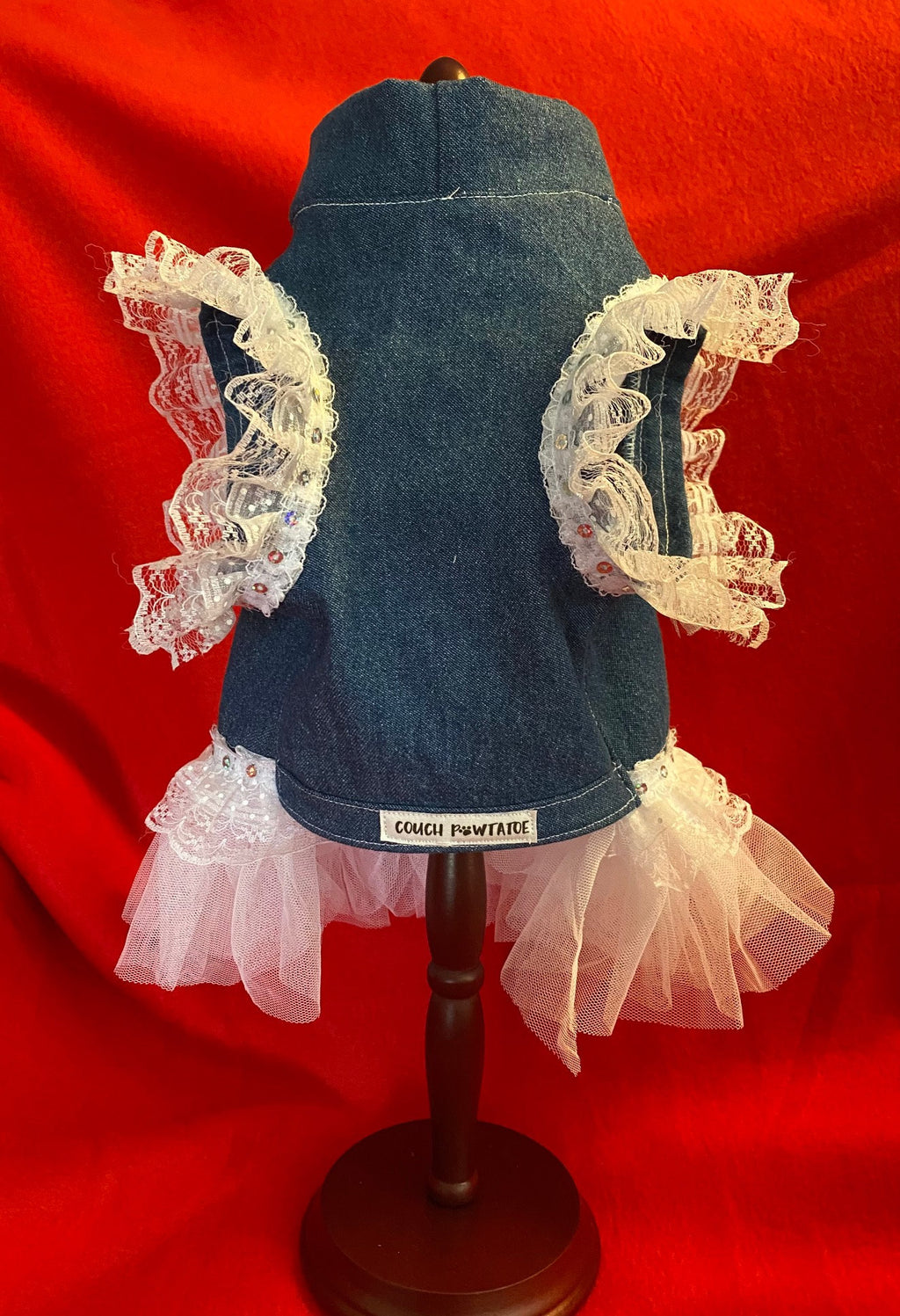 MY PERFECT ANGEL Dress for Small Pets, Handmade Dog Dress