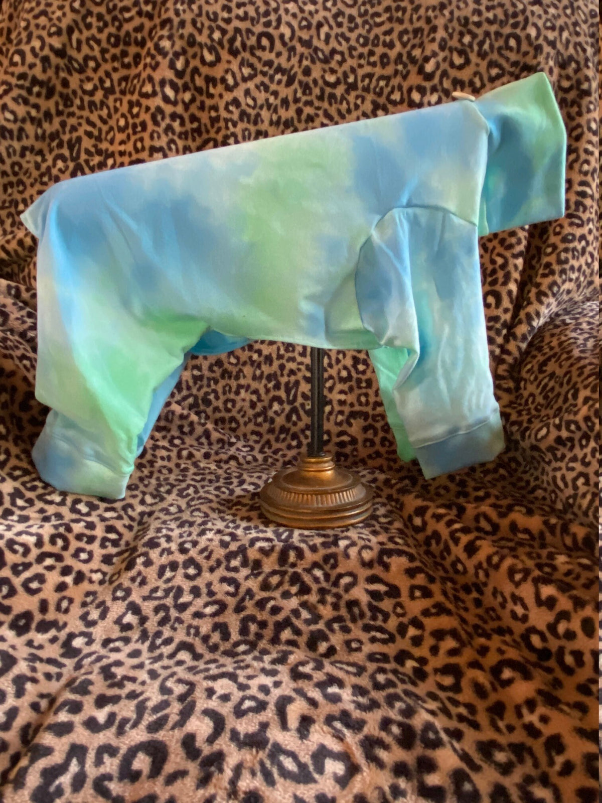 CARIBBEAN WATERS Tie Dye Dog Onesie: Lightweight Summer Pet Jammies