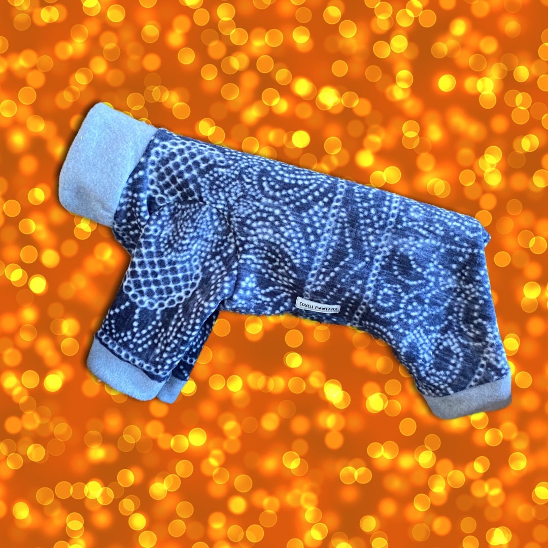 Mandala Print Fleece Dog Jammies, Small Dog Onesie