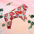 STRAWBERRY FIELDS Dog Jammies:  Lightweight Onesie for Small Pets