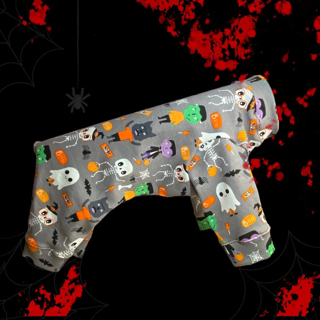 TRICK OR TREATERS Halloween Dog Onesie: Lightweight Cotton Jammies