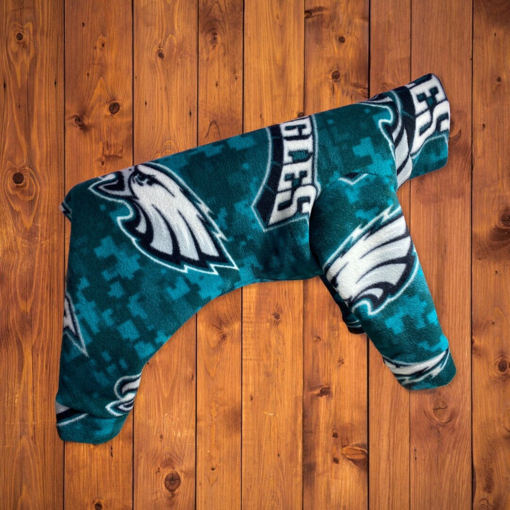 EAGLES FOOTBALL FLEECE Dog Onesie, Football Jammies for Small Pets