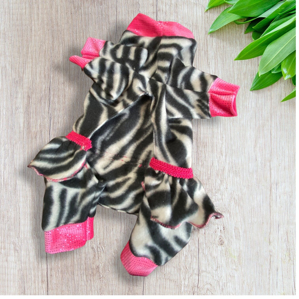 ZEBRA ZA ZA Fleece Dog Onesie: Cute, cozy and warm Pet Clothing
