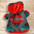 NATIVE AMERICAN FLEECE Hoodie for Small Pets, Handmade Small Dog Coat