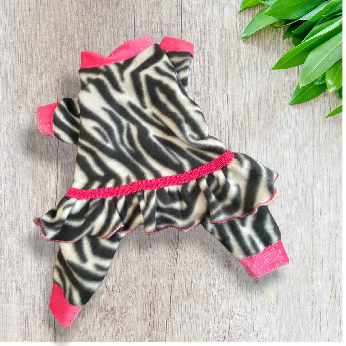 ZEBRA ZA ZA Fleece Dog Onesie: Cute, cozy and warm Pet Clothing