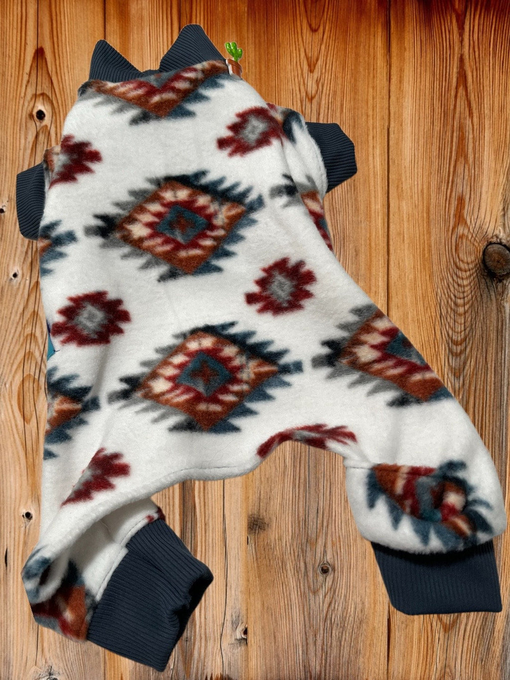 NATIVE AMERICAN FLEECE Dog Jammies, Handmade Clothing for Small Pets