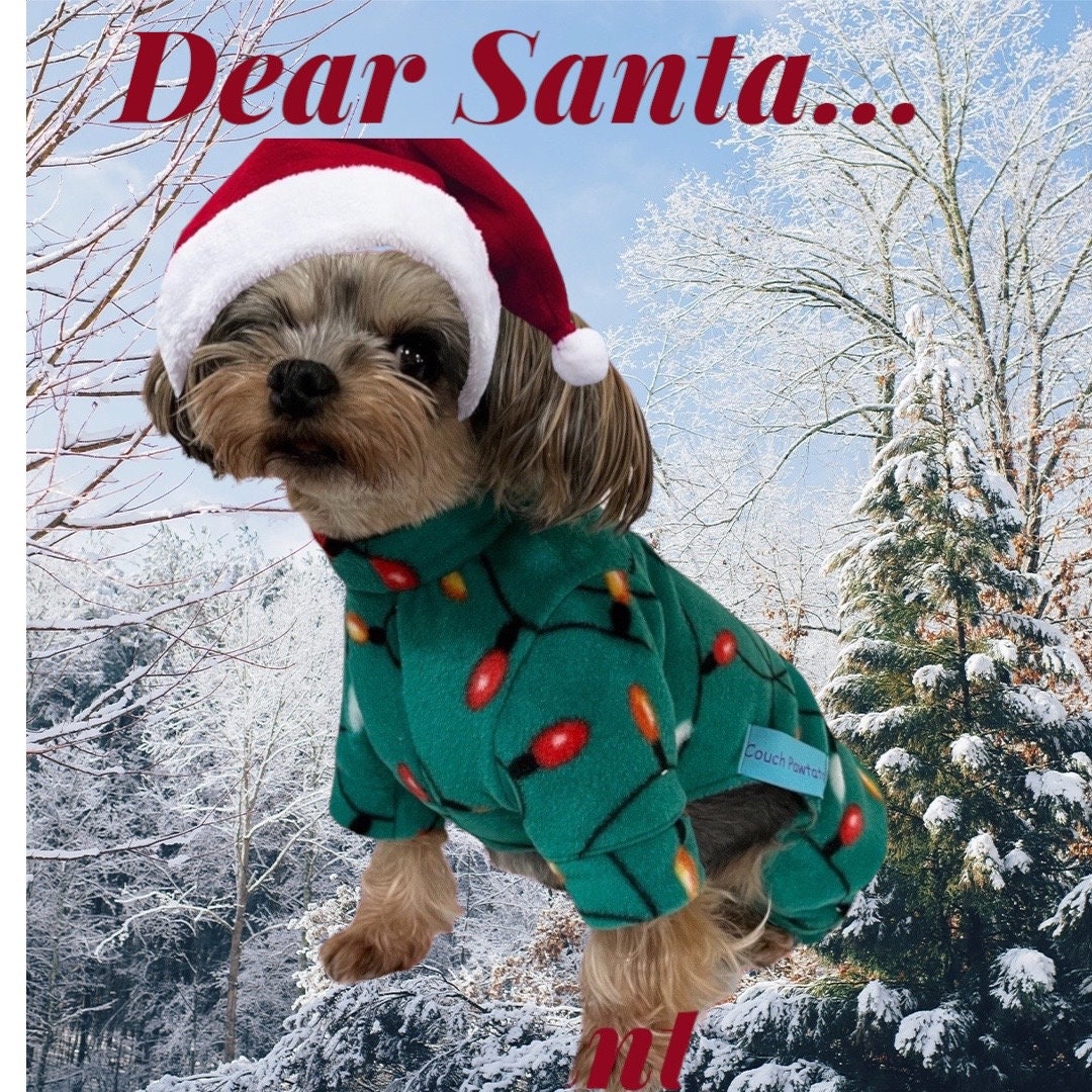 LIGHTUP MY LIFE Fleece Pajamas for Small Dogs, Handmade Pet Jammies
