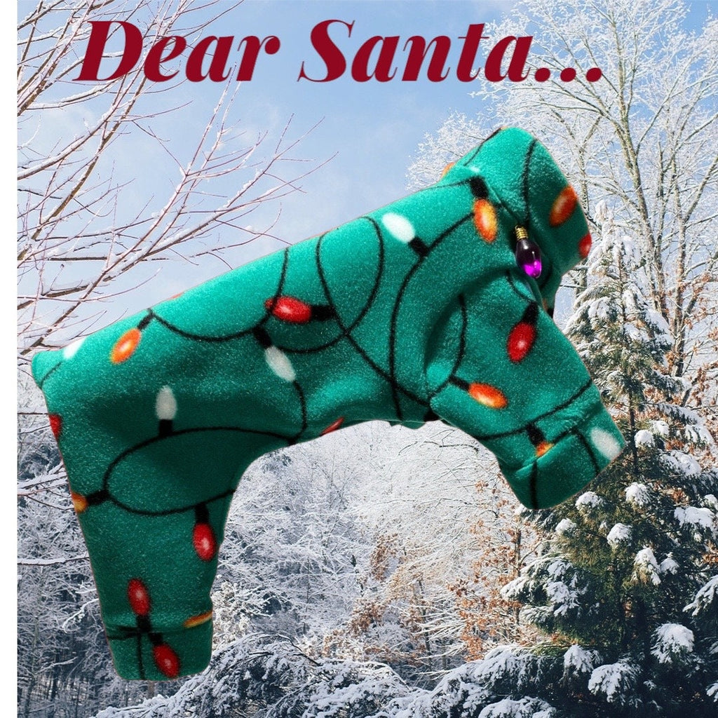 LIGHTUP MY LIFE Fleece Pajamas for Small Dogs, Handmade Pet Jammies