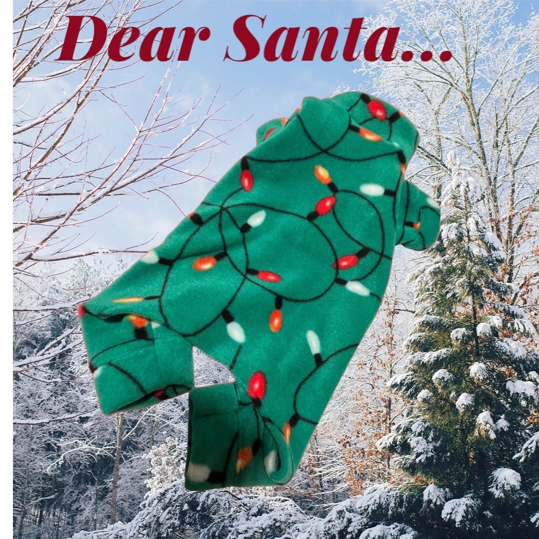 LIGHTUP MY LIFE Fleece Pajamas for Small Dogs, Handmade Pet Jammies