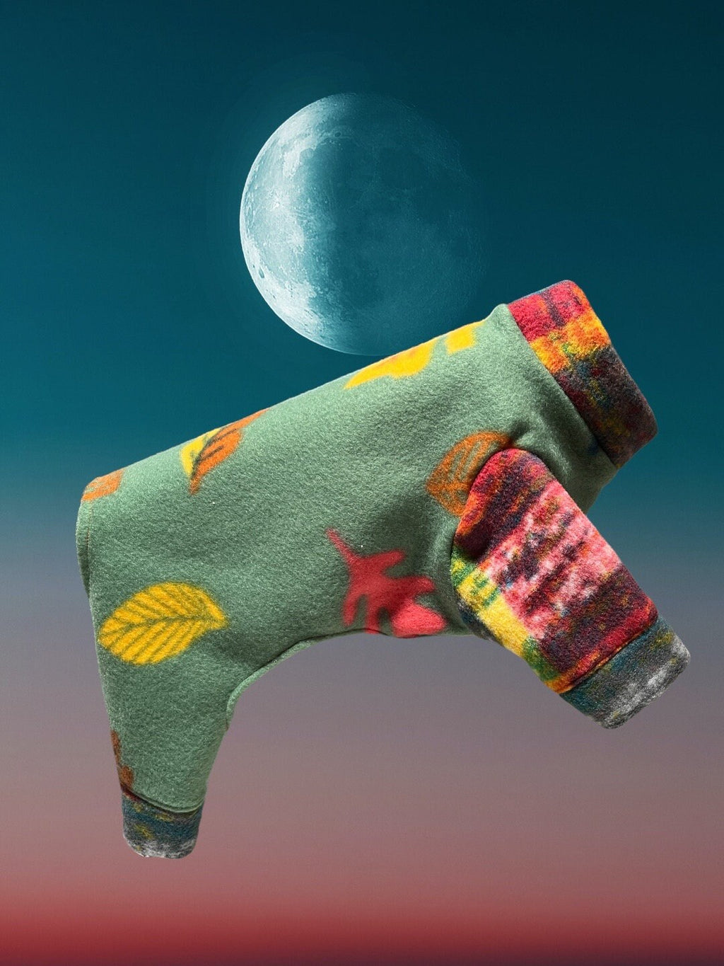 FALLING LEAVES FLEECE Dog Jammies, Warm Winter Onesie