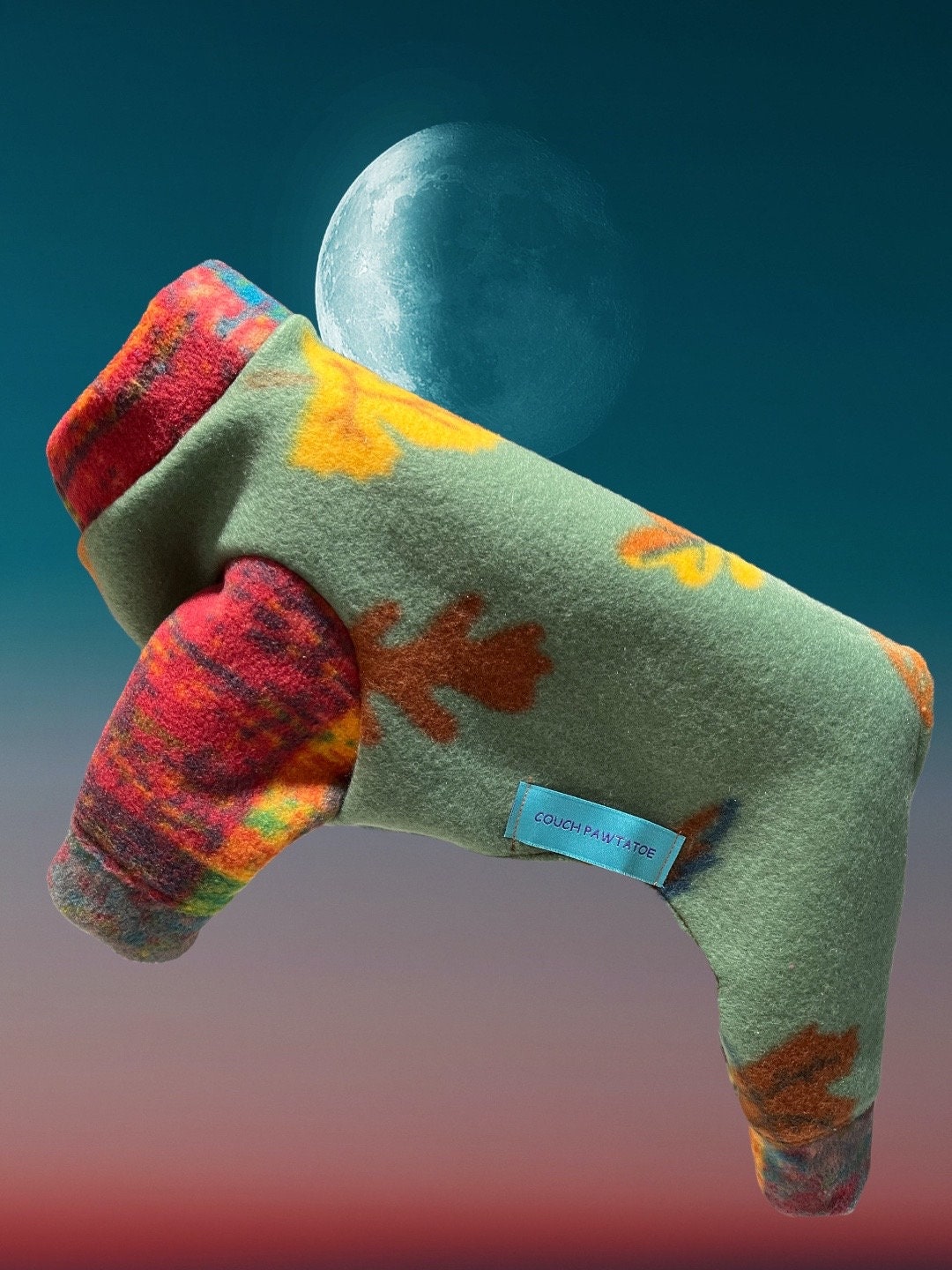 FALLING LEAVES FLEECE Dog Jammies, Warm Winter Onesie
