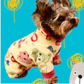 CARING BEARS Fleece Dog Onesie, Warm Jammies for Small Pets, Handmade Dog Clothing