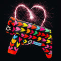 COLORFUL HEART FLEECE Jammies For Small Pets, Handmade Dog Clothes