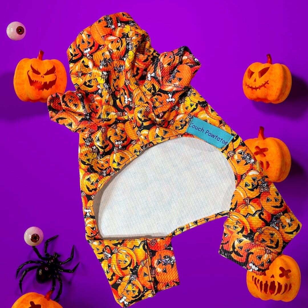PUMPKIN PATCH Waffle Knit Dog Jammies: Handmade Lightweight Onesie