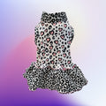 LEOPARD HEART DRESS for Small Pets, Lightweight, Stretch Summer Tank Dress, Handmade