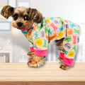HEARTS & BONES Dog Jammies,  Lightweight Stretch Onesie for Small Pets