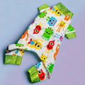 MONSTER MANIA Dog Jammies, Lightweight Stretch Onesie for Small Pets, Handmade Clothing