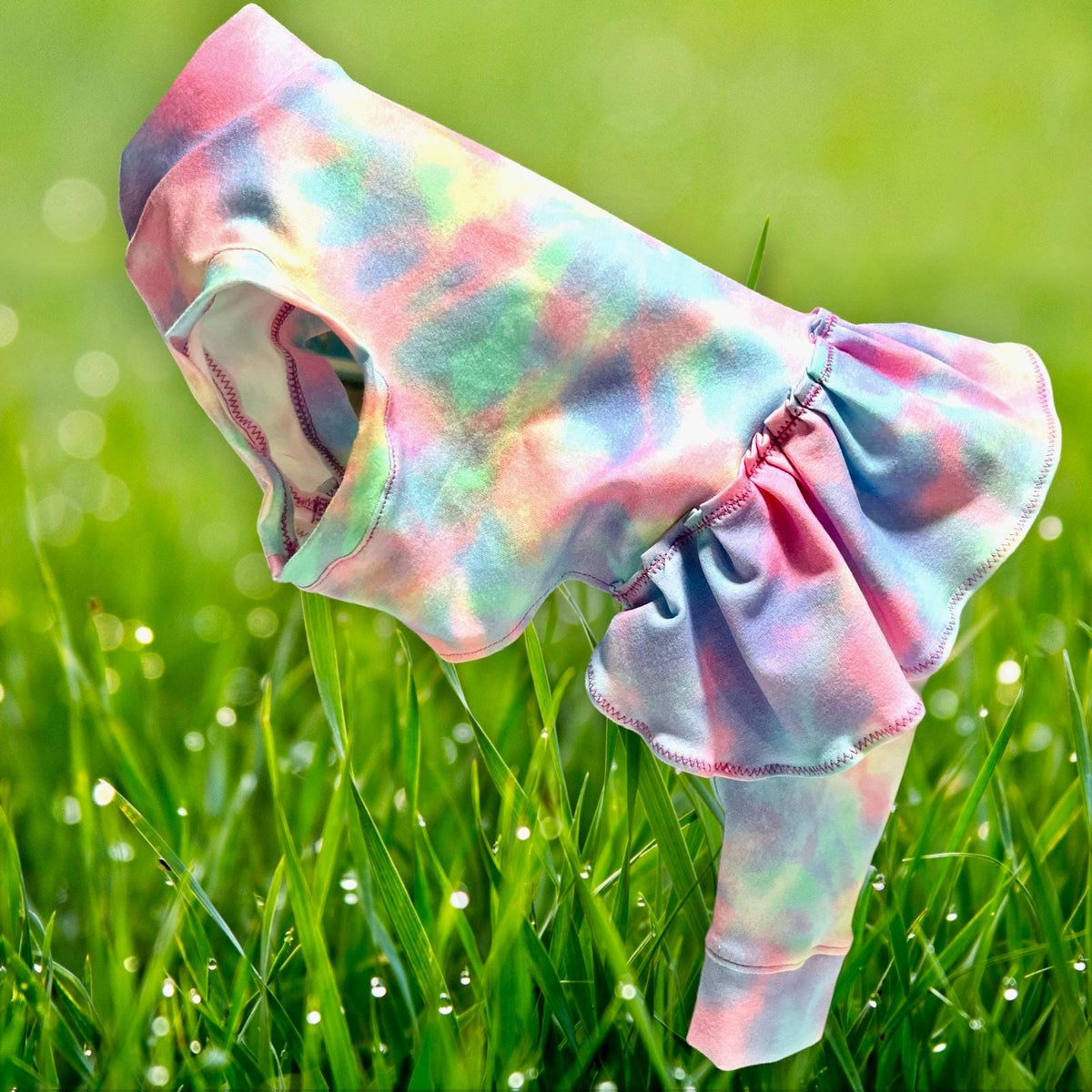 TIE DYE ROMPER For Small Pets: Handmade Girl Dog Clothing