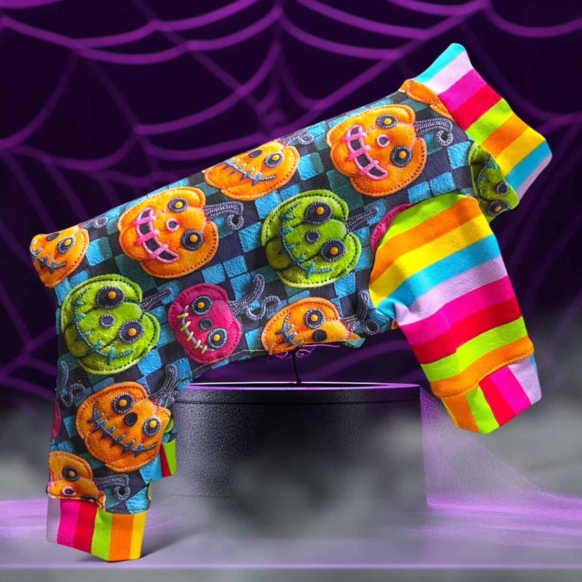 VIVID JACK O' LANTERN Jammies for Small Pets: Halloween Dog Clothing