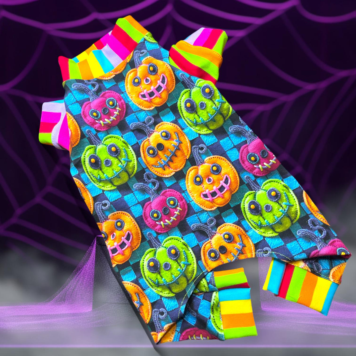 VIVID JACK O' LANTERN Jammies for Small Pets: Halloween Dog Clothing