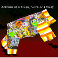HALLOWEEN SPONGE BOB Dog Clothing, Available as Shirt, Onesie or Dress