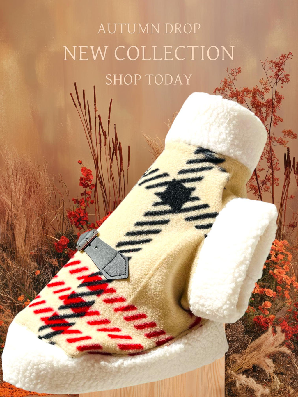 SHERPA TRIM COAT for Small Pets: Handmade Warm Winter Dog Clothing