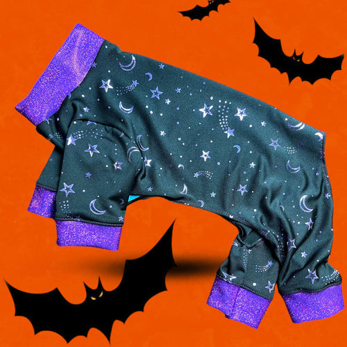 CELESTIAL FOIL JAMMIES for Small Pets:Handmade Dog Clothing