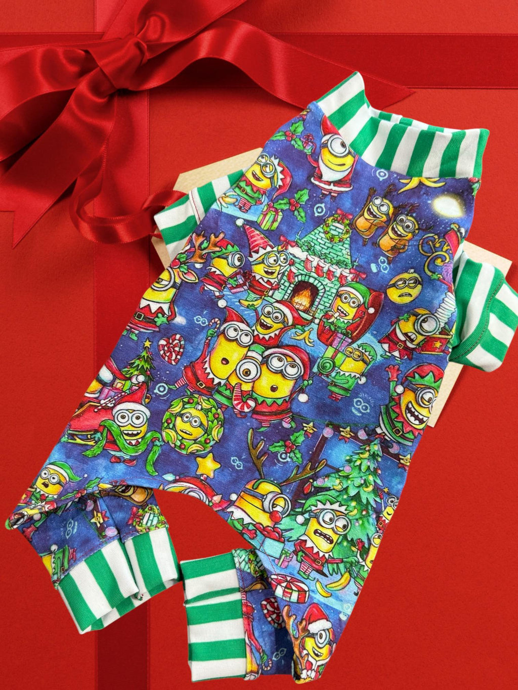 MINION CHRISTMAS JAMMIES for Small Dogs, Handmade Pet Clothes