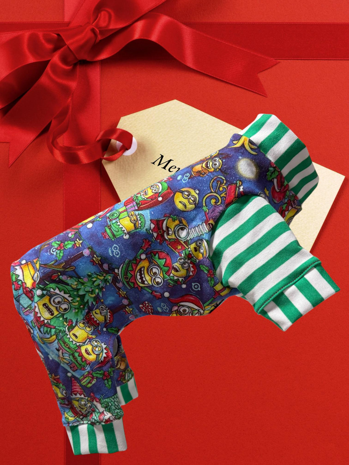 MINION CHRISTMAS JAMMIES for Small Dogs, Handmade Pet Clothes