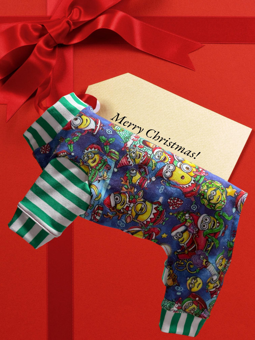 MINION CHRISTMAS JAMMIES for Small Dogs, Handmade Pet Clothes
