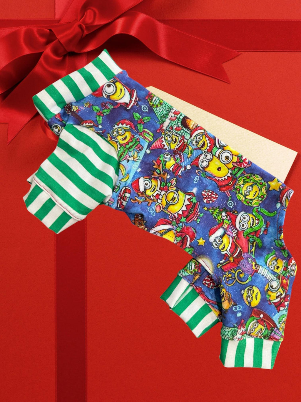 MINION CHRISTMAS JAMMIES for Small Dogs, Handmade Pet Clothes
