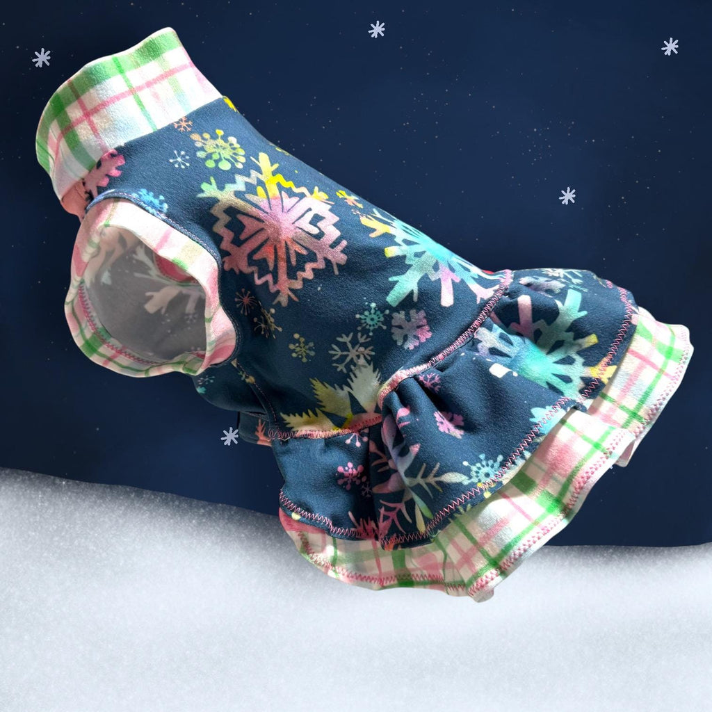SNOWFLAKE DRESS For Small Pets, Handmade Dog Apparel