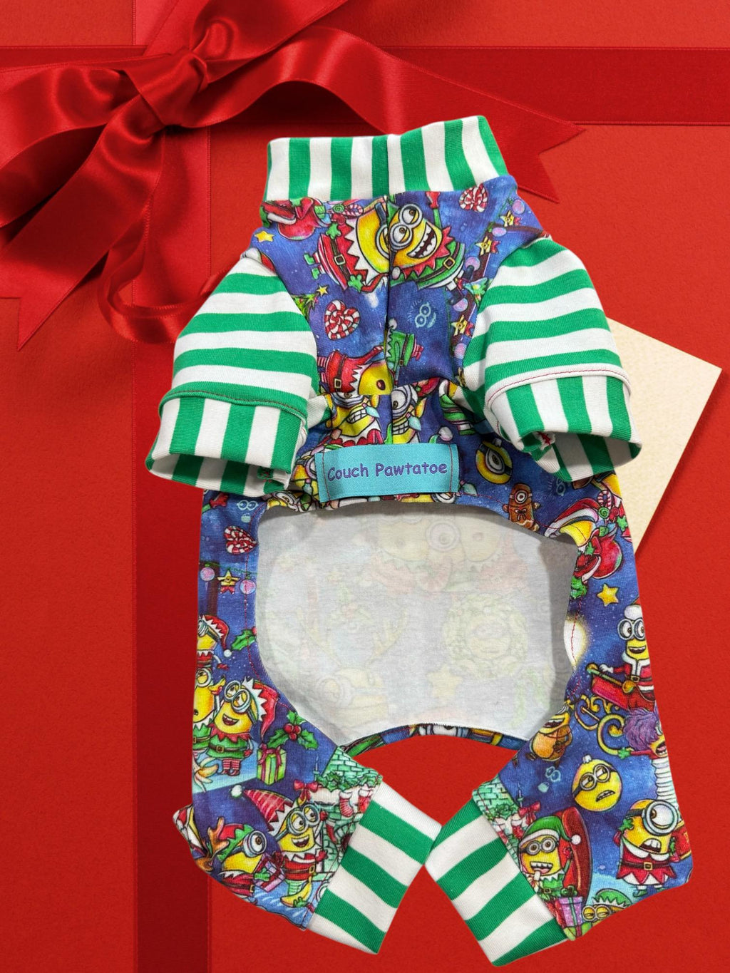 MINION CHRISTMAS JAMMIES for Small Dogs, Handmade Pet Clothes