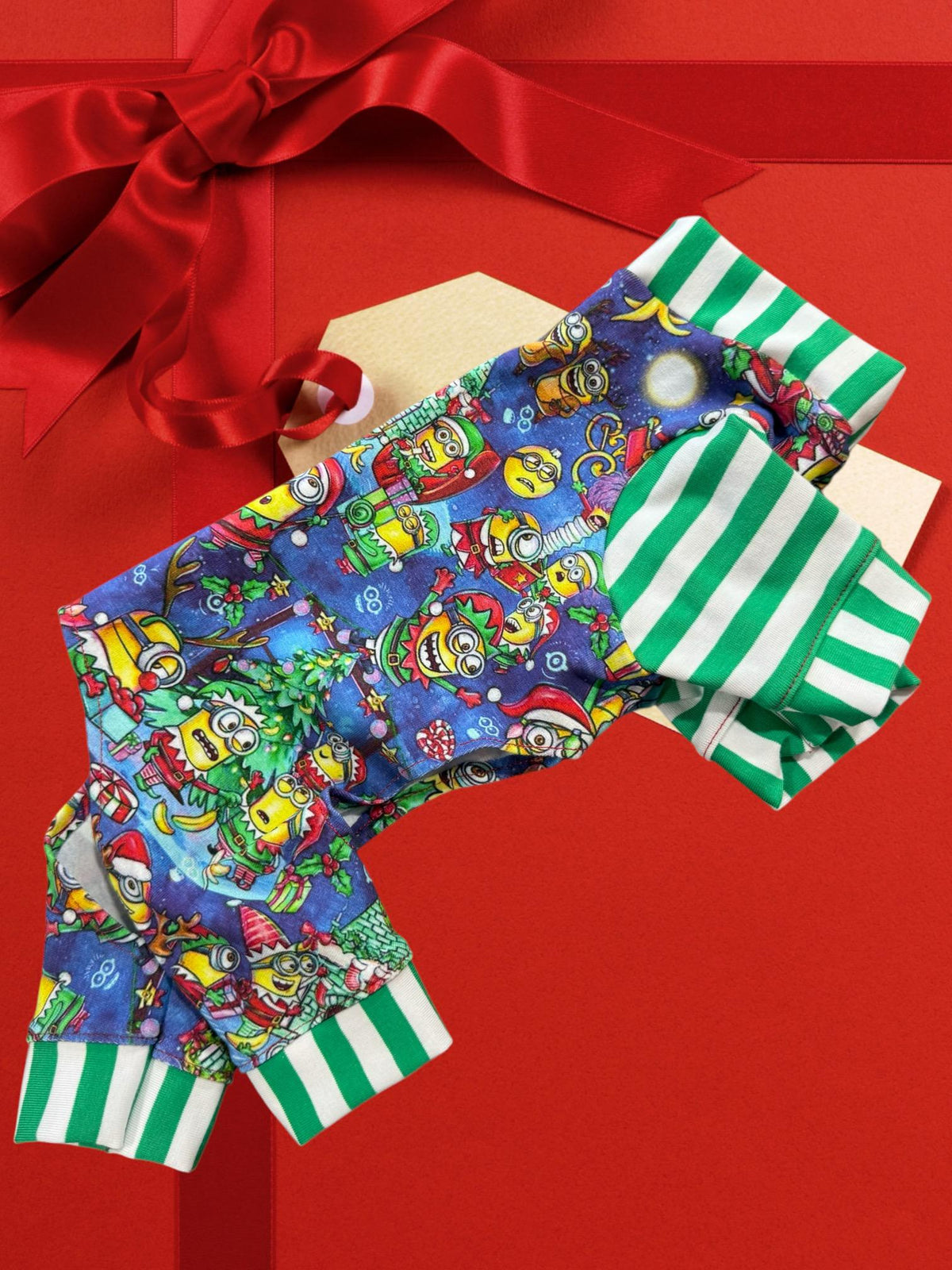 MINION CHRISTMAS JAMMIES for Small Dogs, Handmade Pet Clothes