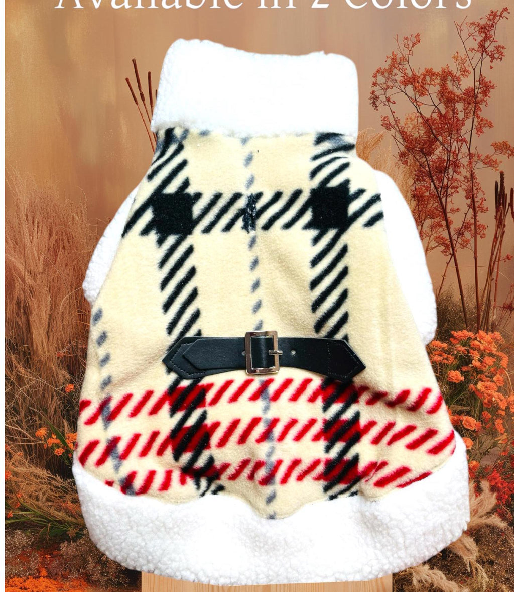 SHERPA TRIM COAT for Small Pets: Handmade Warm Winter Dog Clothing