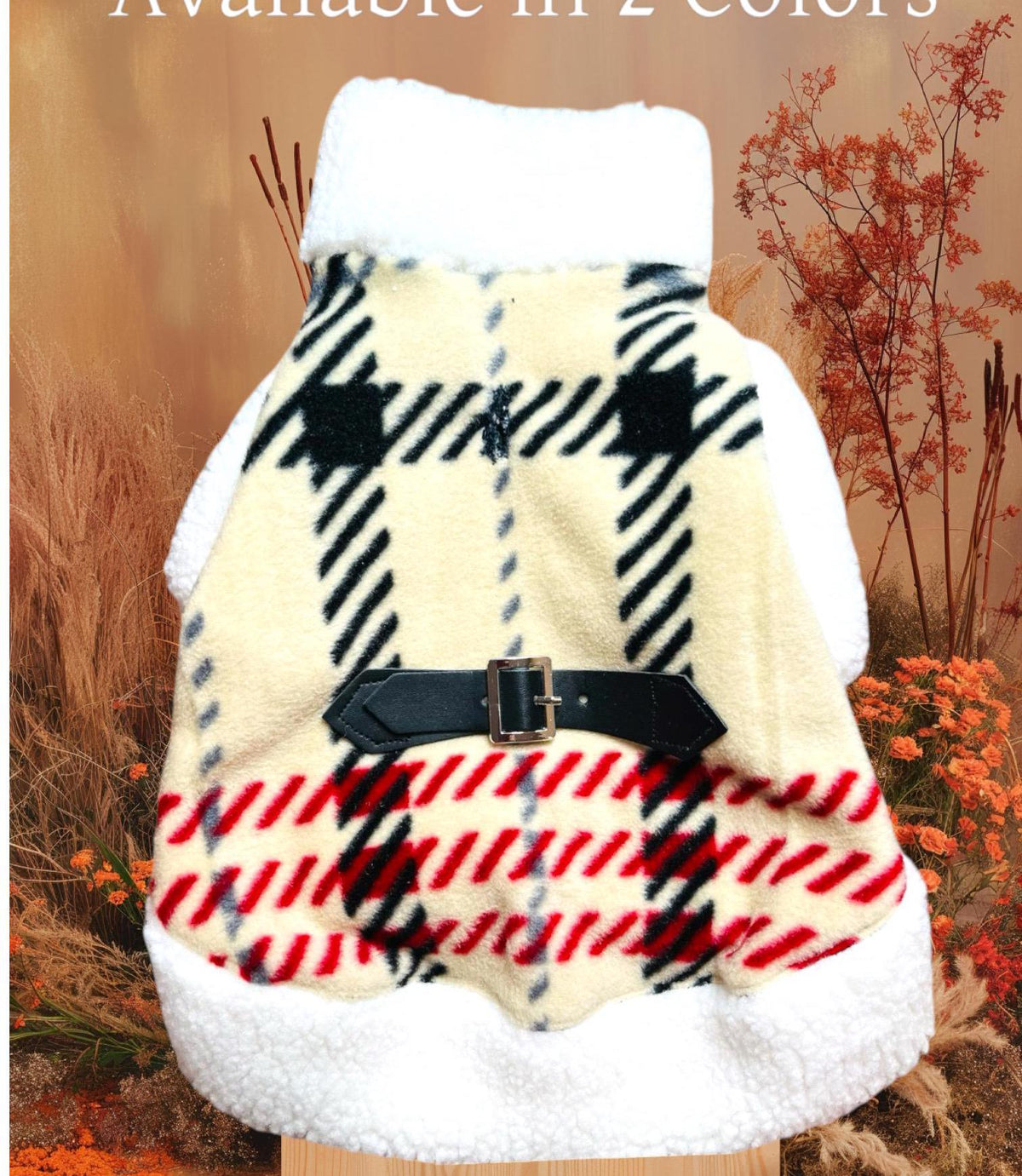 SHERPA TRIM COAT for Small Pets: Handmade Warm Winter Dog Clothing