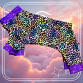 RAINBOW LEOPARD JAMMIES For Small Dogs, Handmade Pet Apparel