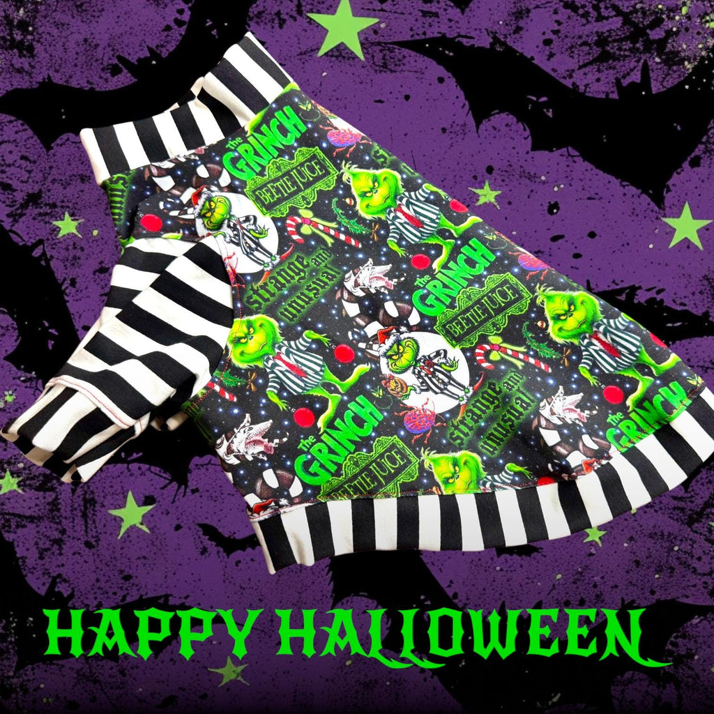 BEETLEJUICE/GRINCH SHIRT for Small Dogs:  Pet Clothing