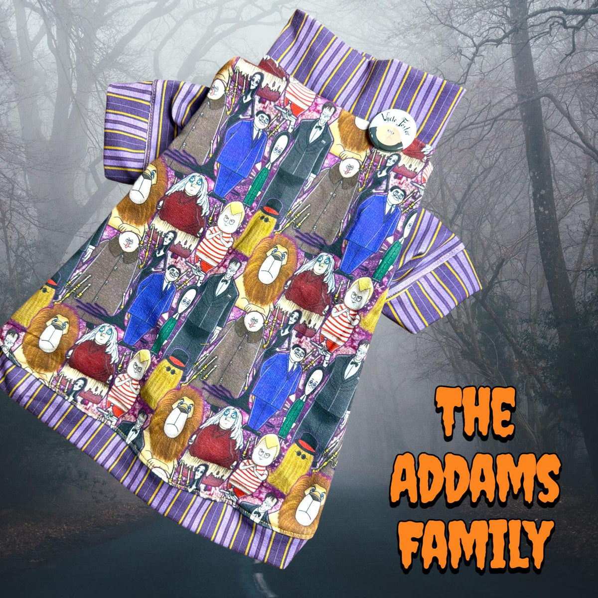 THE ADDAMS FAMILY Shirt for Small Pets: Available as Jammies & a Dress