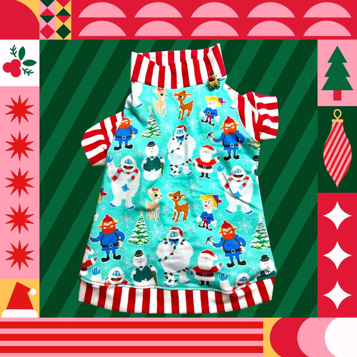 RUDOLPH & FRIENDS Dog Shirt, Holiday Pet Apparel