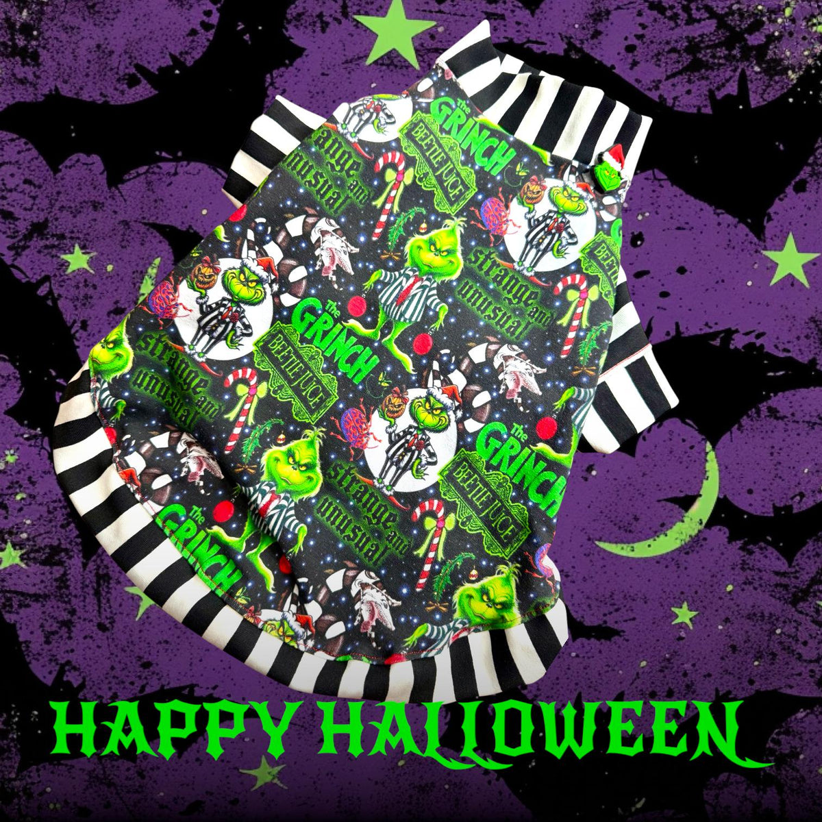 BEETLEJUICE/GRINCH SHIRT for Small Dogs:  Pet Clothing
