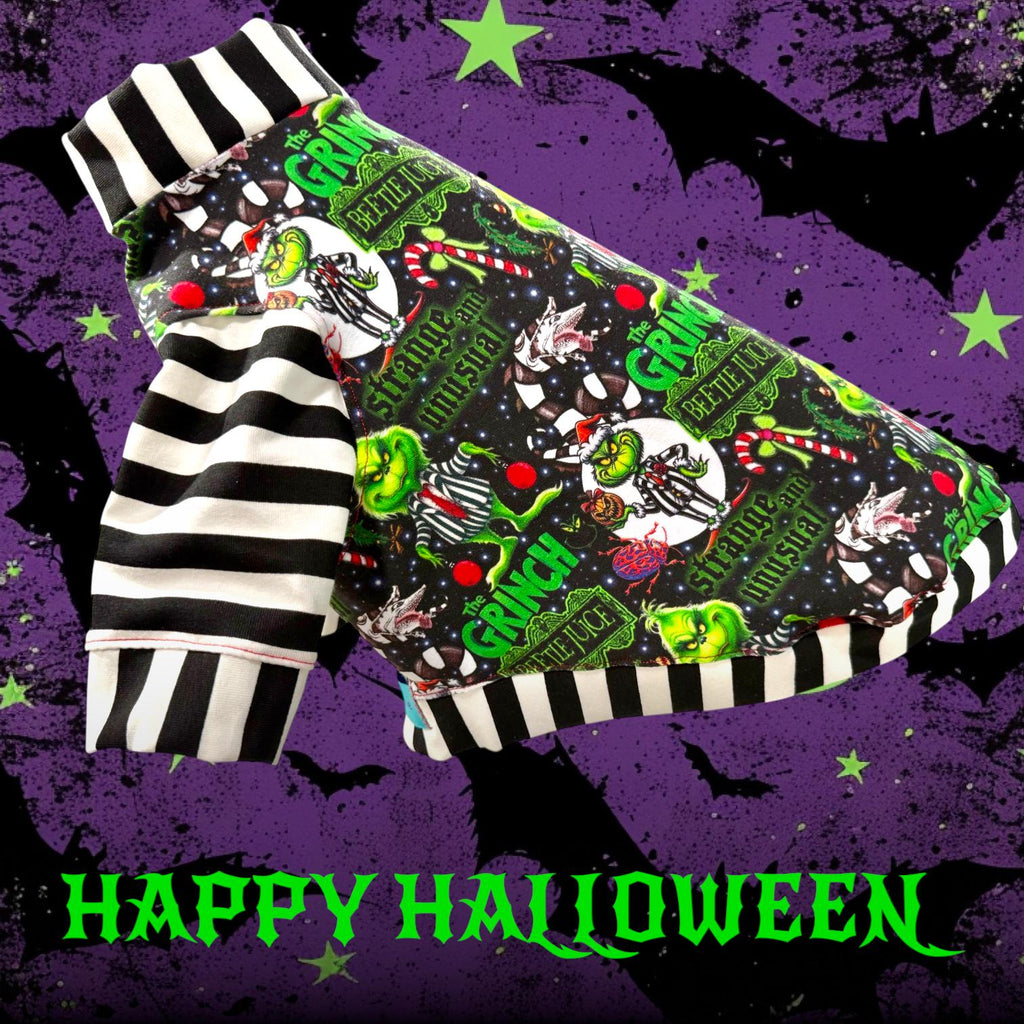 BEETLEJUICE/GRINCH SHIRT for Small Dogs:  Pet Clothing