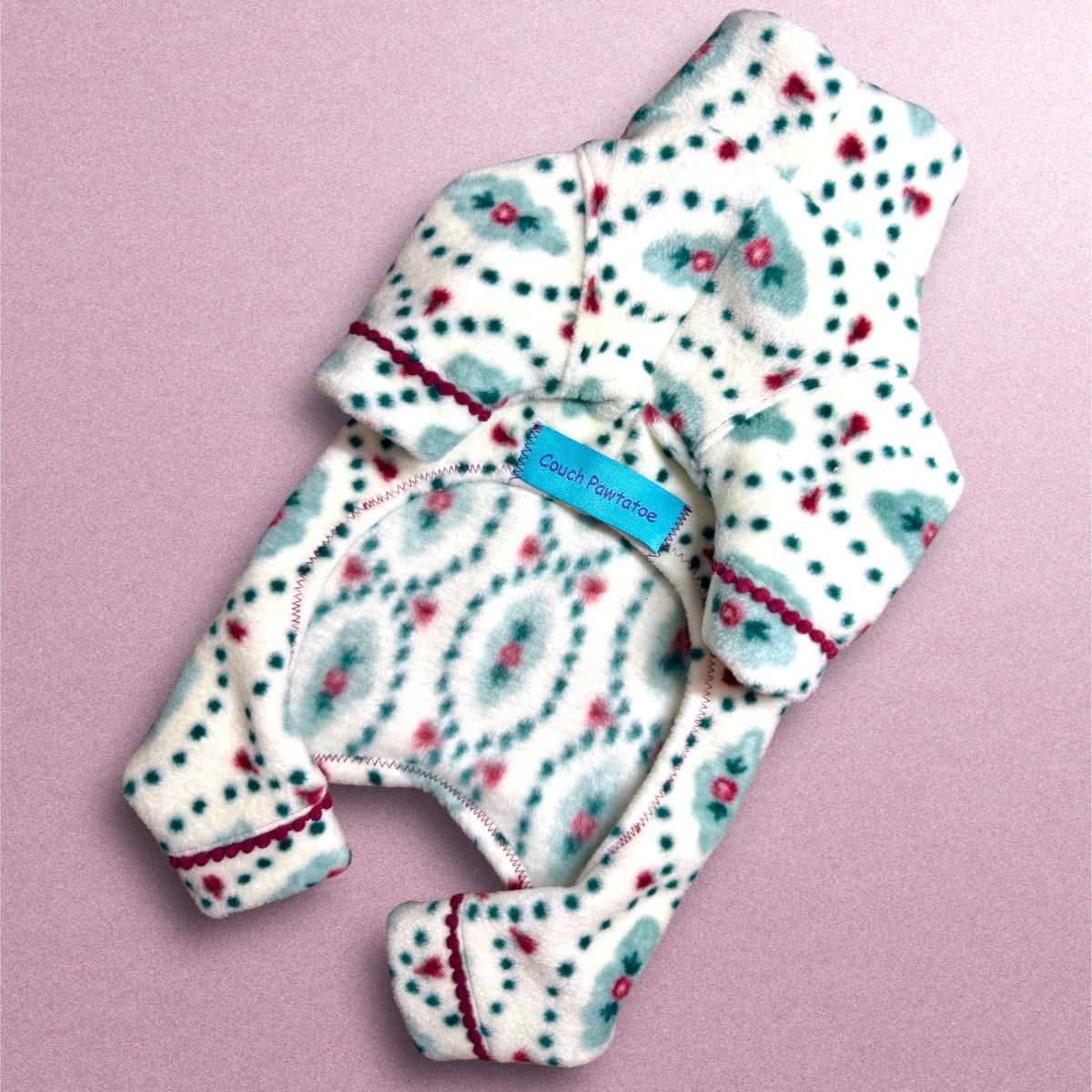 ELEGANCE In LUXE FLEECE, Handmade Jammies for Small Pets, Dog Clothing