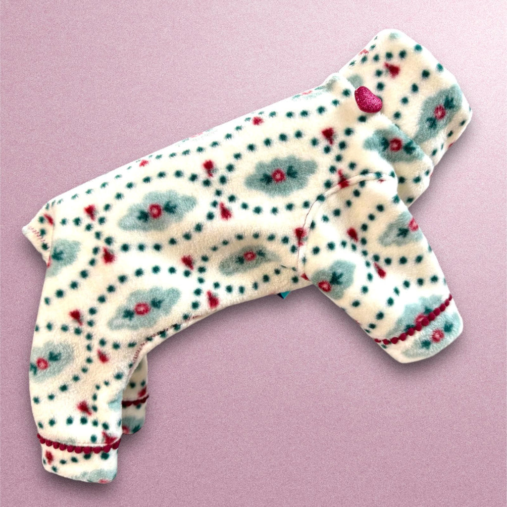 ELEGANCE In LUXE FLEECE, Handmade Jammies for Small Pets, Dog Clothing