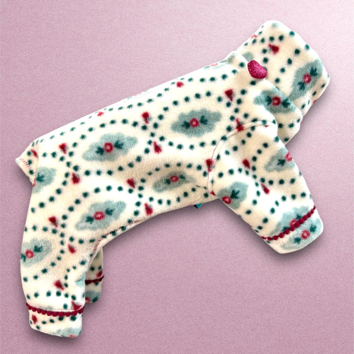 ELEGANCE In LUXE FLEECE, Handmade Jammies for Small Pets, Dog Clothing